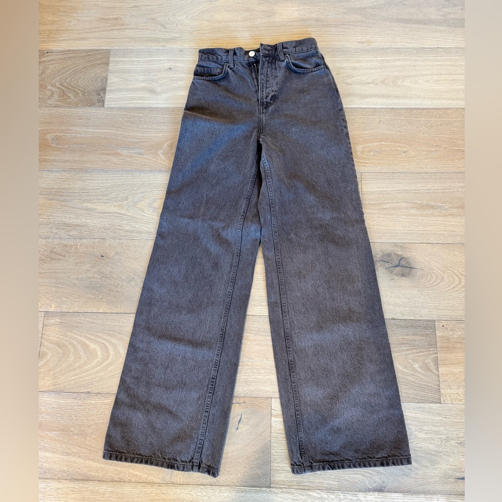 Cary High Rise Slouchy Reformation Jeans in Vintage Espresso - Size 24